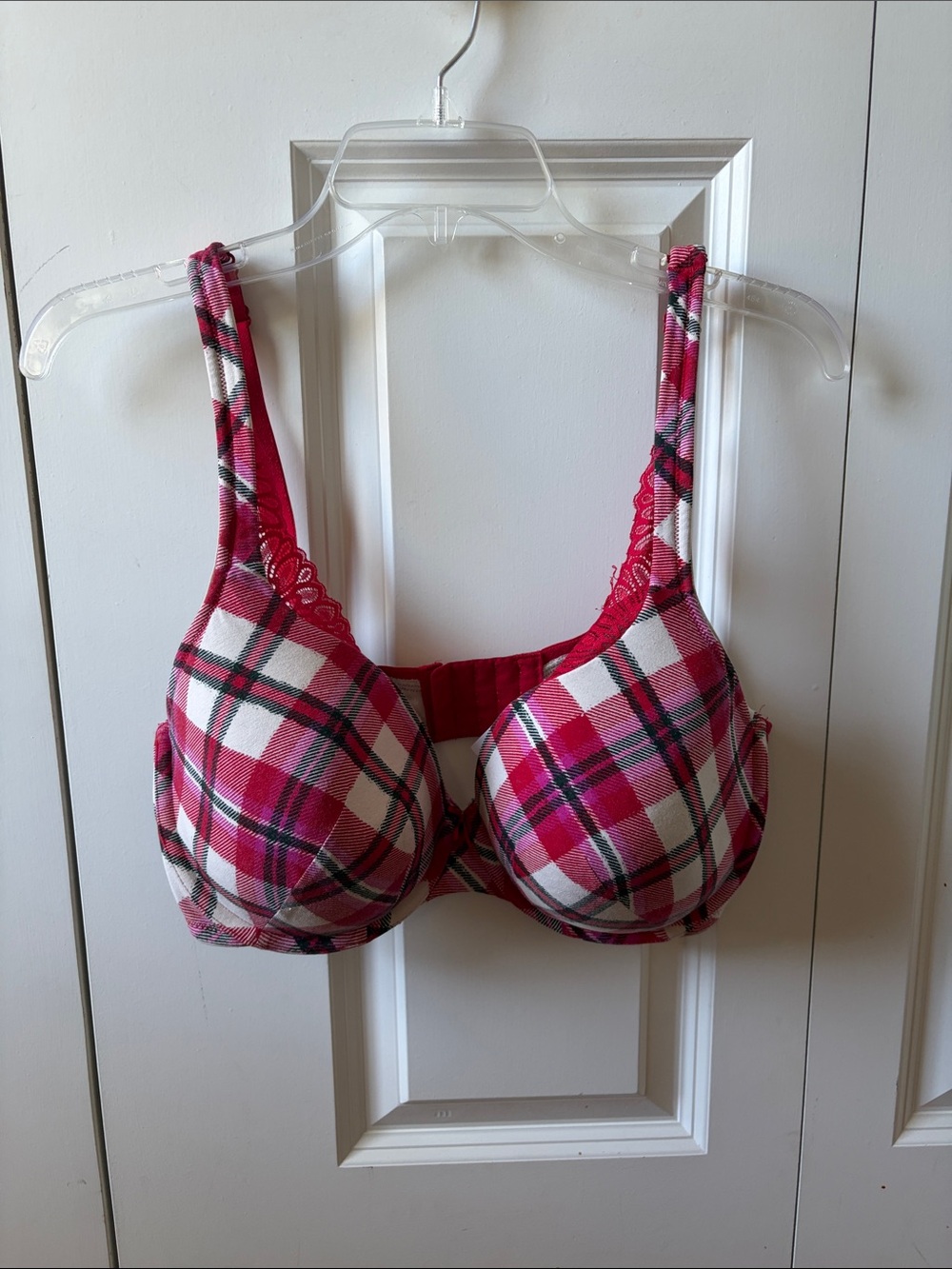Cacique Plaid Lightly Lined T-shirt Bra Size 36F
